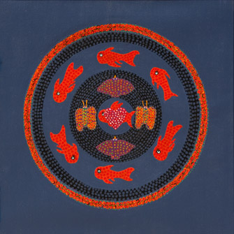 gold fish, good fortune painting image copywrite 2010 carolyn goodenough